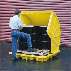 covered spill containment pallets