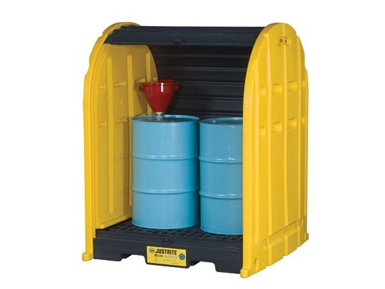Outdoor Drum Storage for Drum Spill Containment