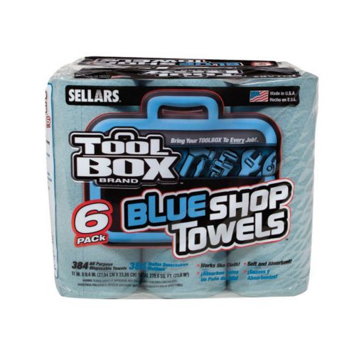 6 pack blue shop towels