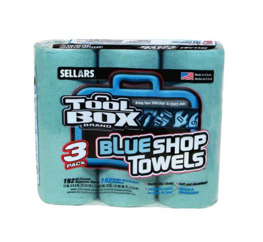 3 pack blue shop towels