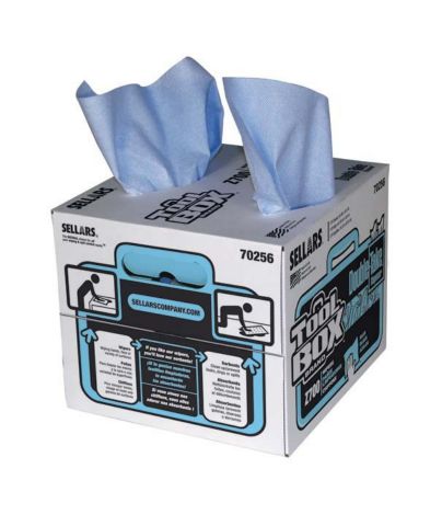 double dispenser box blue shop towels