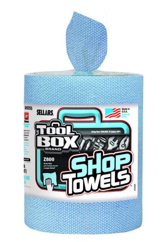 bucket of towels refill blue shop towels