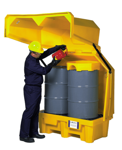 2-Drum Gull Wing Outdoor Drum Storage, no drain plug - manufacturer product image 1