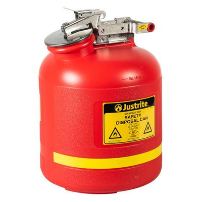 5-Gal Liquid Waste Container, Red Poly - manufacturer product image 1