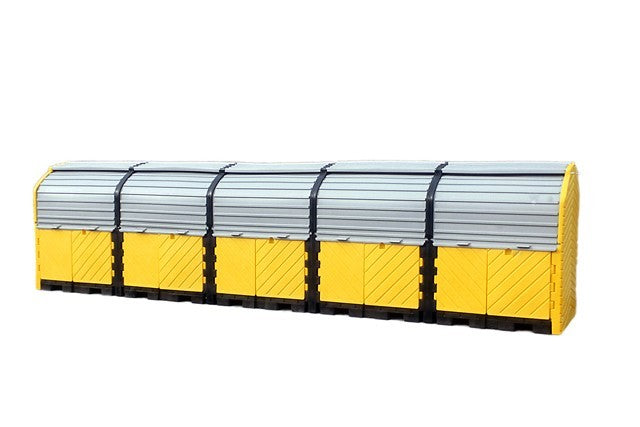 20-Drum Outdoor Drum Storage w/ Drain Plug, 75 gallon capacity