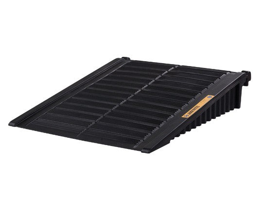 Ramp for drum storage building items ending in J, black, polyethylene - Outdoor Drum Storage