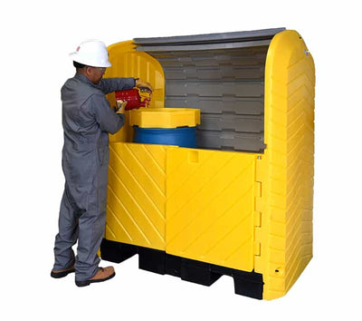 2-Drum Outdoor Drum Storage no drain plug - manufacturer product image 1