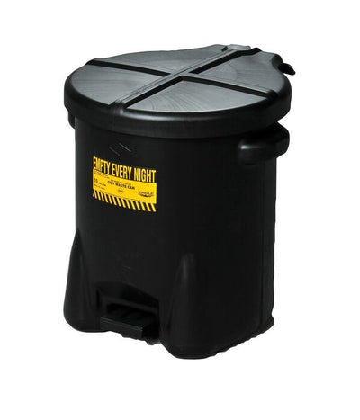 14-Gallon Oily Waste Can, Black with foot lever - manufacturer product image 1