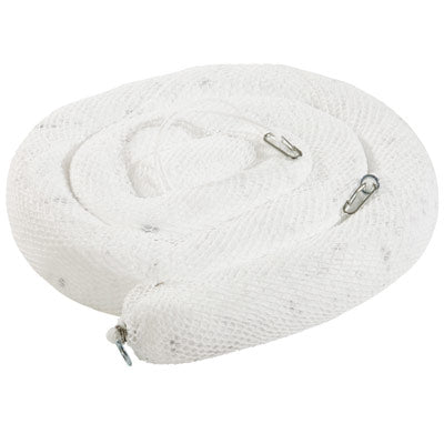 Oil Absorbent Booms, 4 In Dia. x 10 Ft Long, 4 per case, white, 19.5 gal capacity