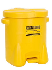 14-Gallon Oily Waste Can, Yellow - Hazardous Waste Containers
