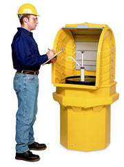 1-Drum Outdoor Drum Storage No drain plug, 70 gallon capacity