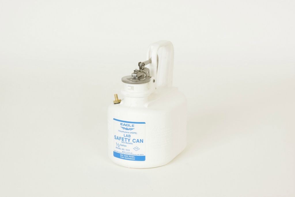 white poly lab safety container 