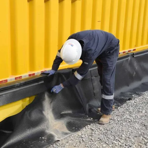 containment wall spill berm assembly trim