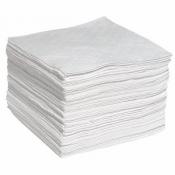 Oil Absorbent Pads, Bonded, Medium Weight, 100 pack