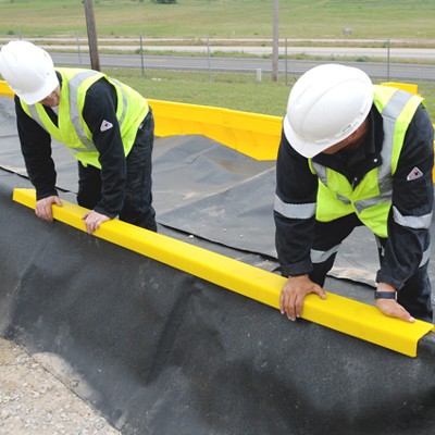 modular wall containment system liner clips