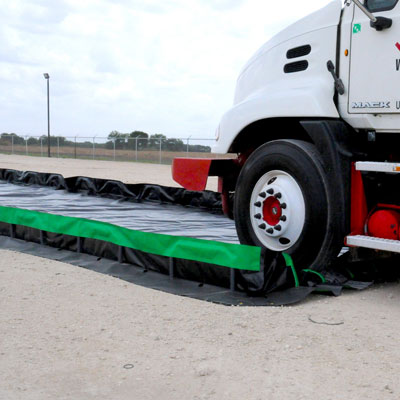 tanker truck spill containment berm