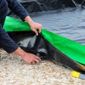 collapsible berm PVC sidewall assembly