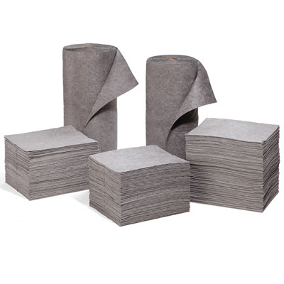 Universal Absorbent Pads  Bargain Sorbent Mat Pad & Rolls