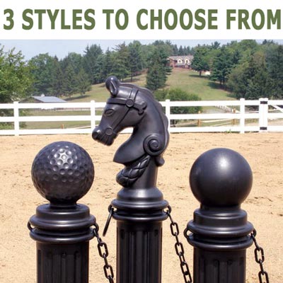 3 styles of decorative bollards