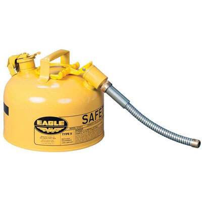 Eagle 502-2.5 Gallon Metal Gasoline Safety Can Gas Fuel Tank Galvanized Steel for sale online 