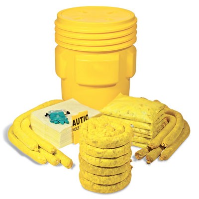 50 Gallon Wheeled Poly SpillPack Spill Kit, Aggressive, Yellow