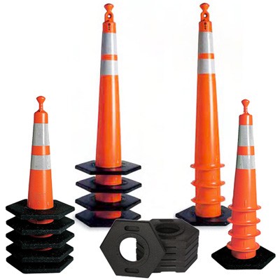 28in and 42in stackable delineator cones