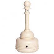 5-Quart Cigarette Butt Receptacle, Beige Poly