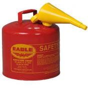 5-Gal Eagle Safety Gas Can for Flammables WITH Funnel, Red