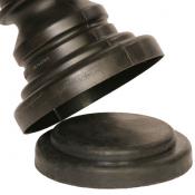 A1718BASEE Black Molded Rubber Decorative Post Base