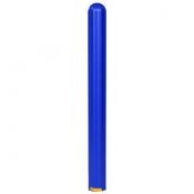 4in round blue ribbed bollard cover