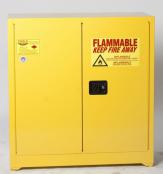 30-Gal Sliding Door Yellow Flammables Cabinet