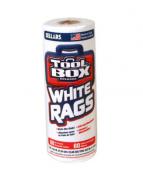 White Shop Towel Rags 60ct Single Roll