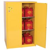 90-Gal Self-Closing 2-Door Yellow Flammables Cabinet