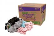 Colored Knit/T-Shirt Rags, 25lb-Box