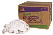 White Knit/T-Shirt Rags, 50lb-Box
