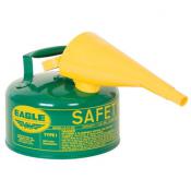 1 Gal Combustibles Safety Can WITH Funnel, Green 