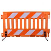 ada pedestrian barricade with reflective sheeting