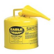 5 Gal - Diesel Fuel Containers - WITH Funnel, Yellow