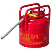 5-Gallon DOT-Approved Gas Can, Red, Flexible 7/8