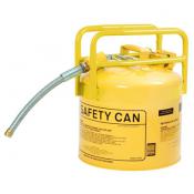 5 Gallon DOT Approved Gas Cans, Yellow, Flexible 5/8
