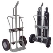 Double Cylinder Hand Truck 16in Pneumatic Wheels Hoist Ring A35034J