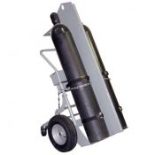 Double Cylinder Firewall Hand Truck 16in Pneumatic Wheels, Casters, Hoist Ring, Tool Box A35052J