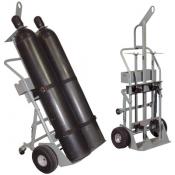 Double Cylinder Hand Truck, Pneumatic Wheels, Casters, Hoist Ring, Tool Tray A35022J