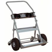 Double Cylinder Hand Truck 10.5in Pneumatic Wheels Rear Casters A35032J