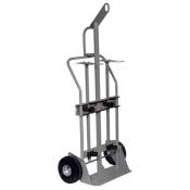 Double Cylinder Hand Truck 10.5in Pneumatic Wheels Hoist Ring A35024J
