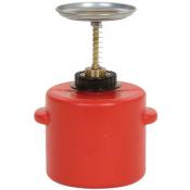 2 Quart Plunger Can, Red Poly - 6.5