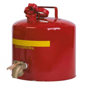 5-Gal Faucet Can, Red Steel - 12.5