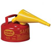 1 Gallon Eagle Safety Gas Can - Flammables - WITH Funnel, Red