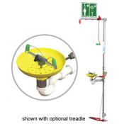 floor mount combination safety shower/eyewash