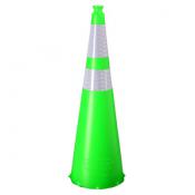 36in green polyethylene traffic cone stem
